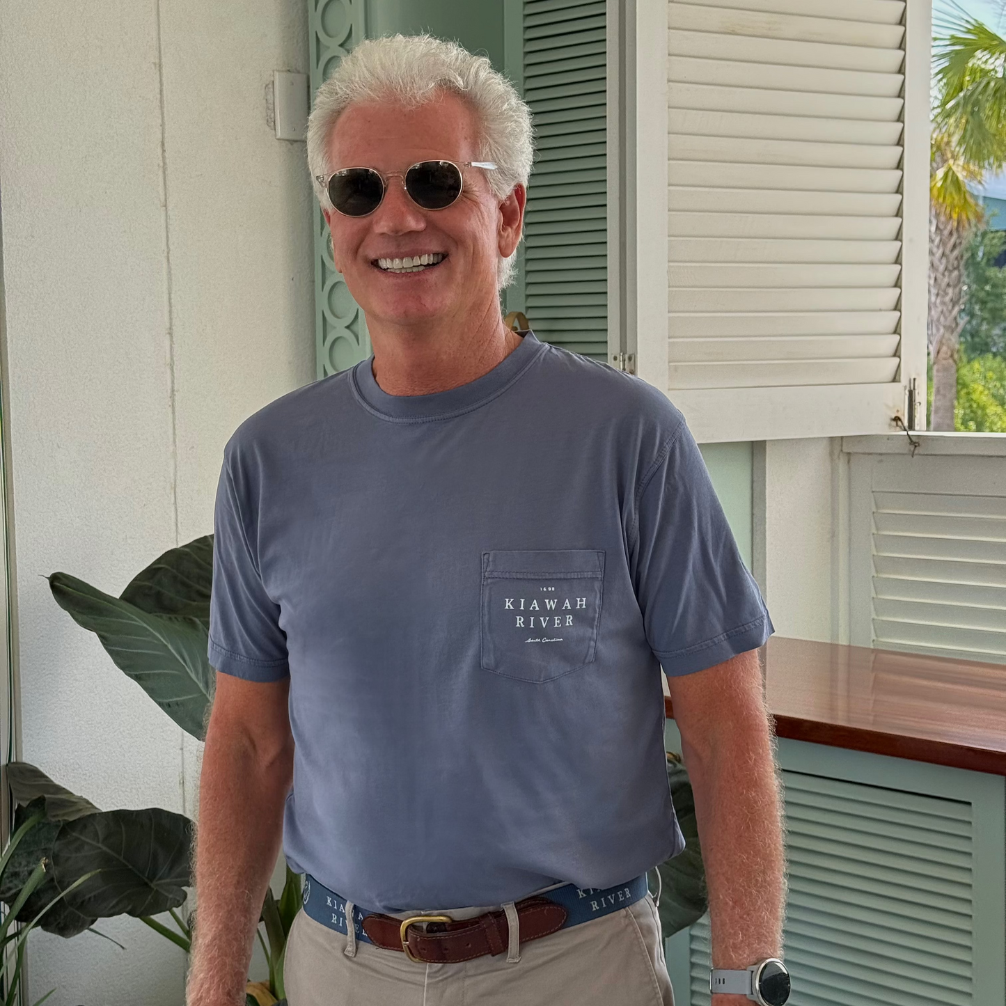 Kiawah River Classics Men's Pocket T-Shirt - Blue Haze