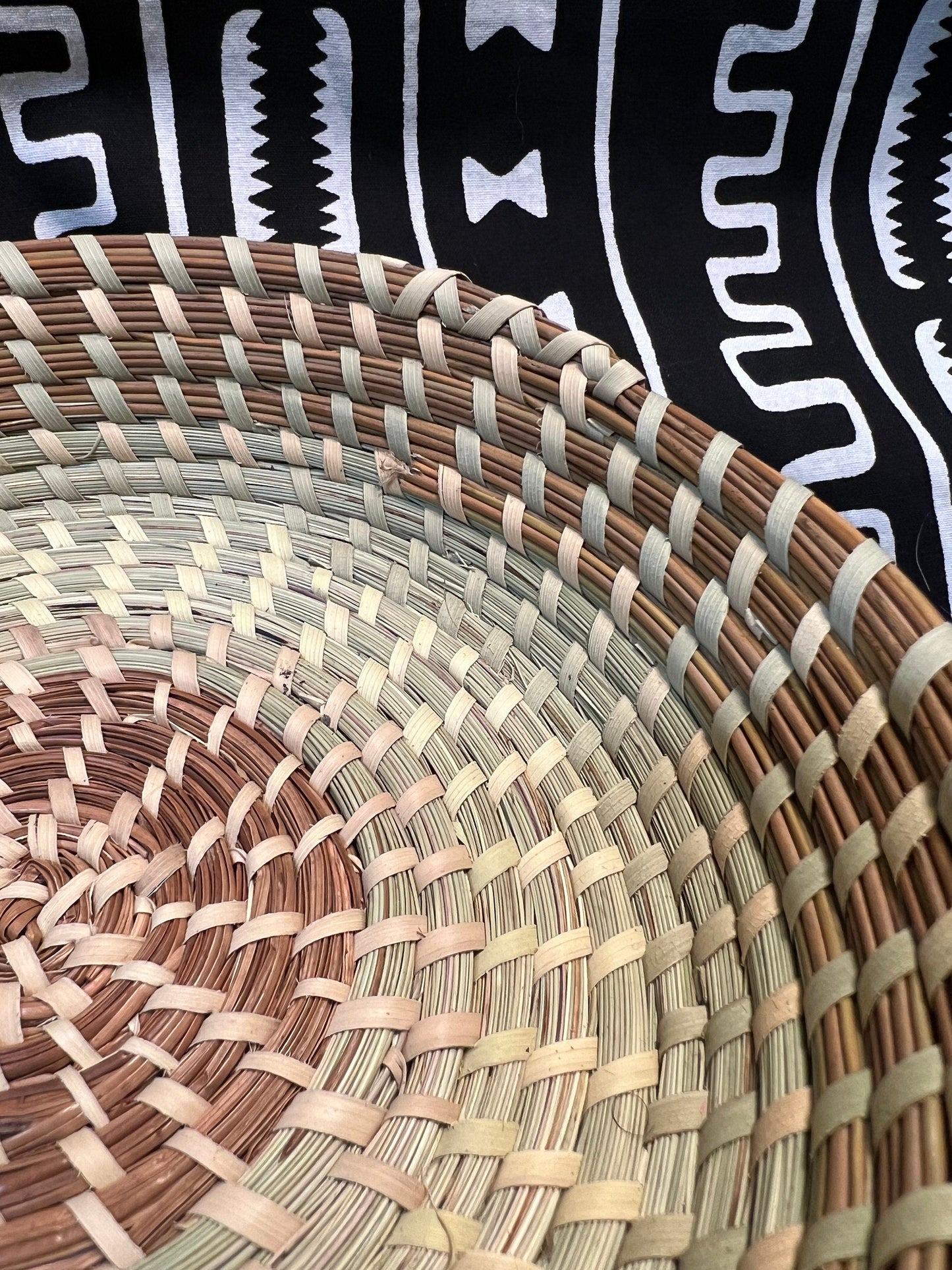 Gullah Catch All Sweetgrass and Bulrush Hand woven Basket sewn in Charleston, South Carolina