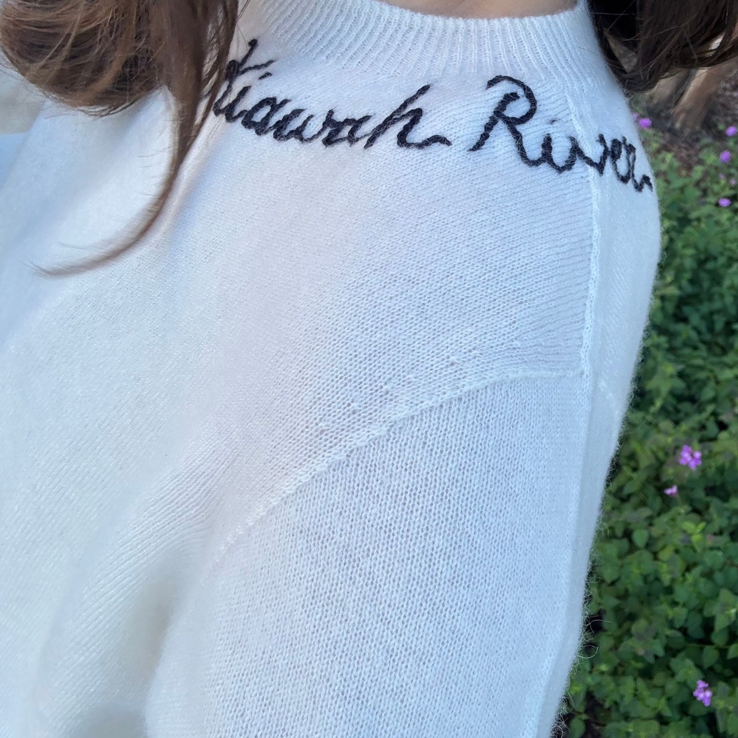 Women's Kiawah River Signature Cashmere Sweater - Off White