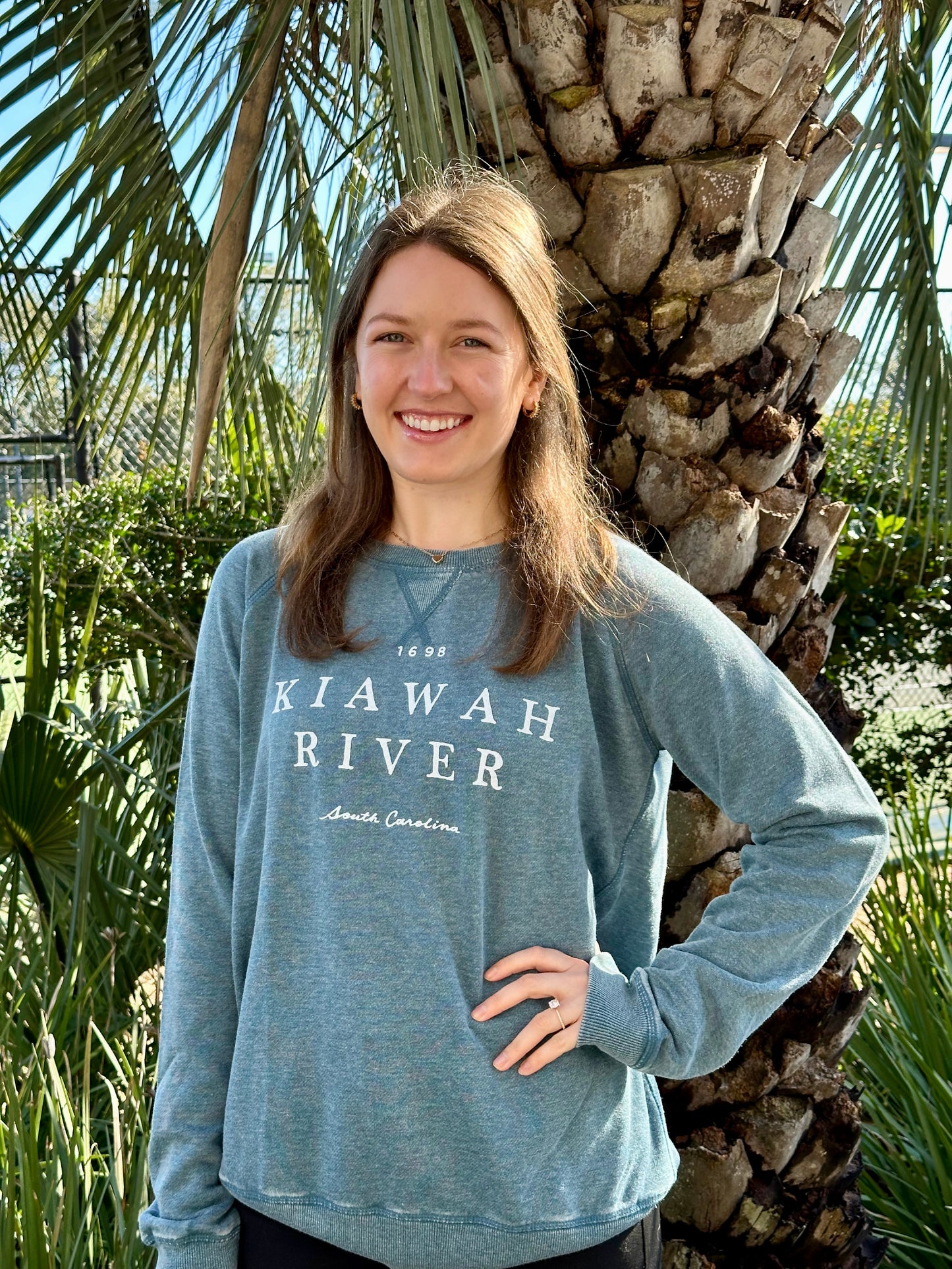 Women's 1698 Burnout Wash Sweatshirt - Glacier