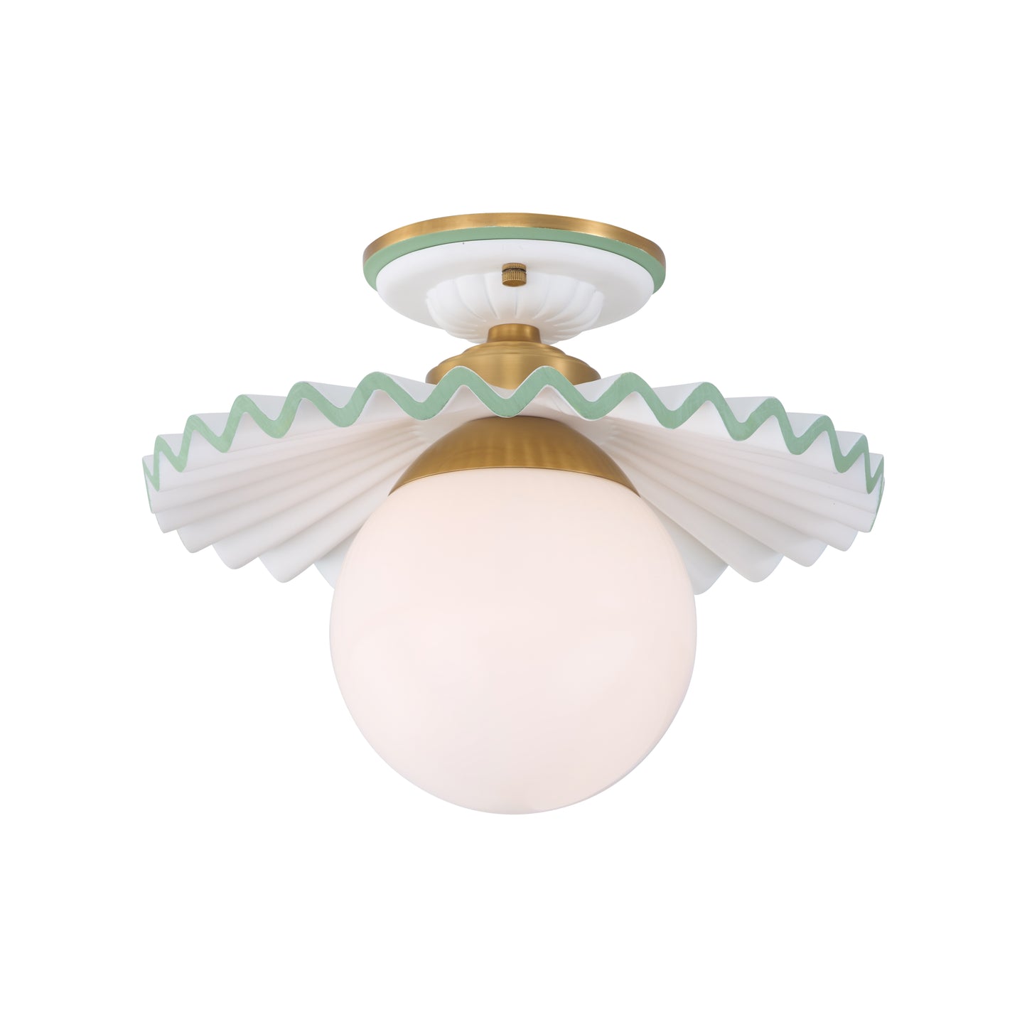Fancy Ruffle Flushmount