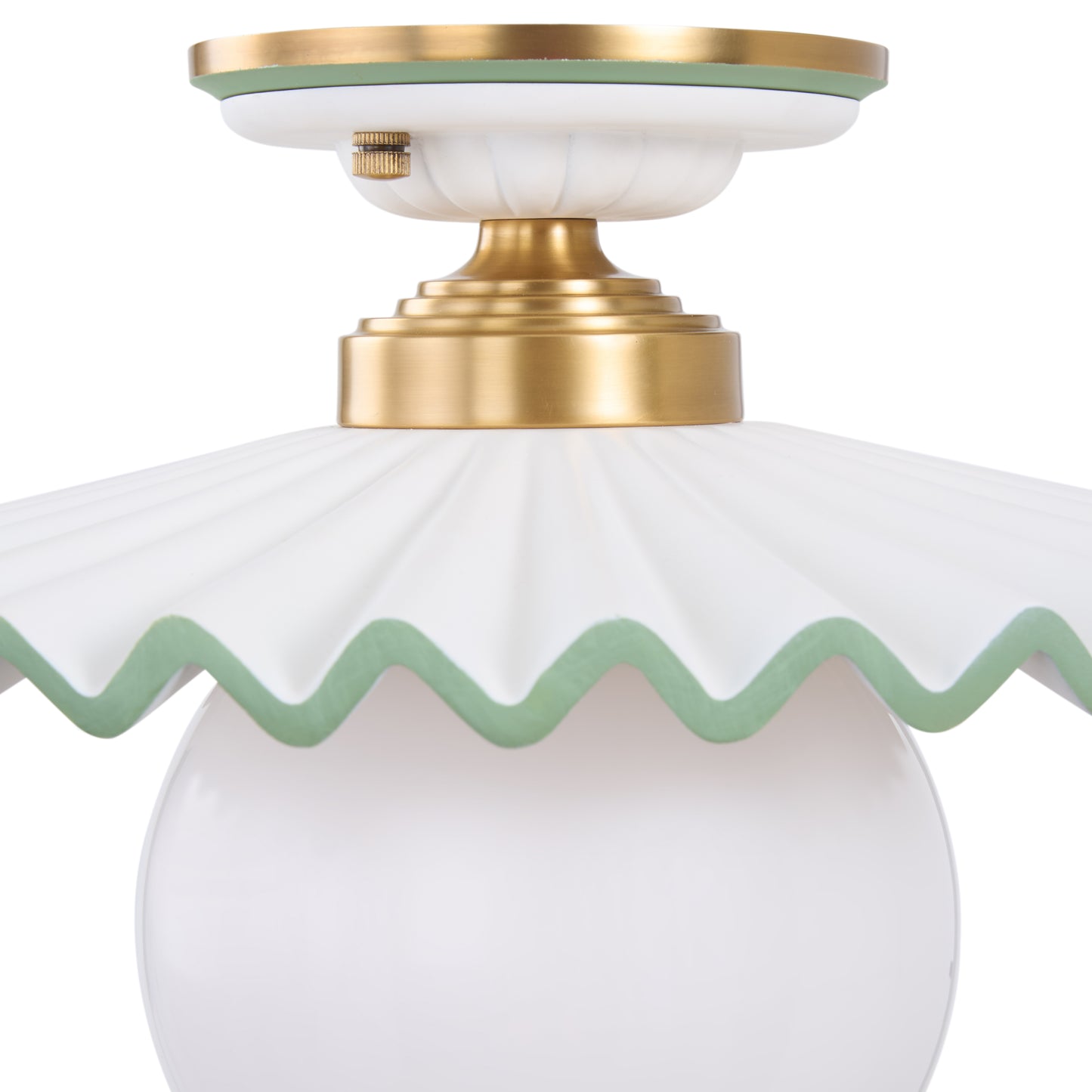 Fancy Ruffle Flushmount