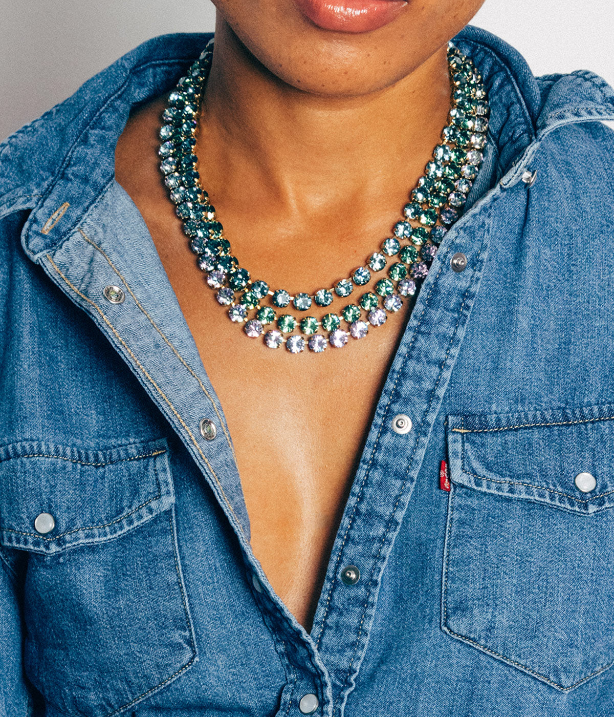 Arista Slider Necklace in Chrysolite