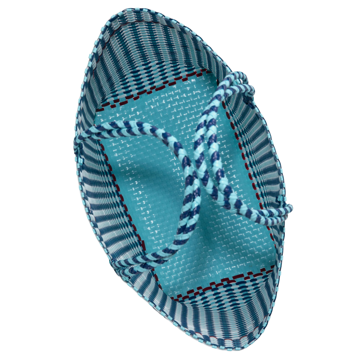 Woven Tote Bag – Light Blue