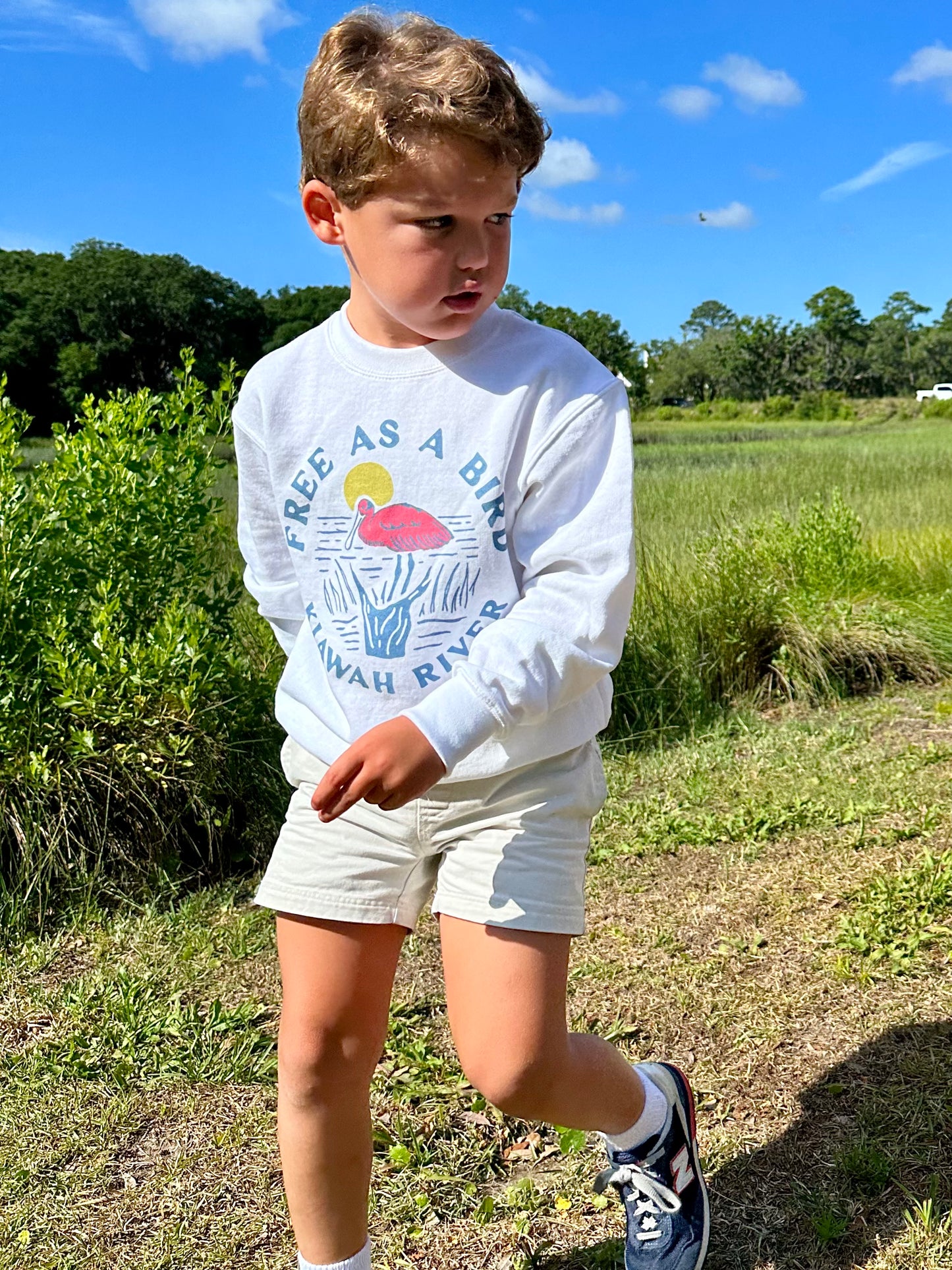 Children's Free As a Bird Sweatshirt - White