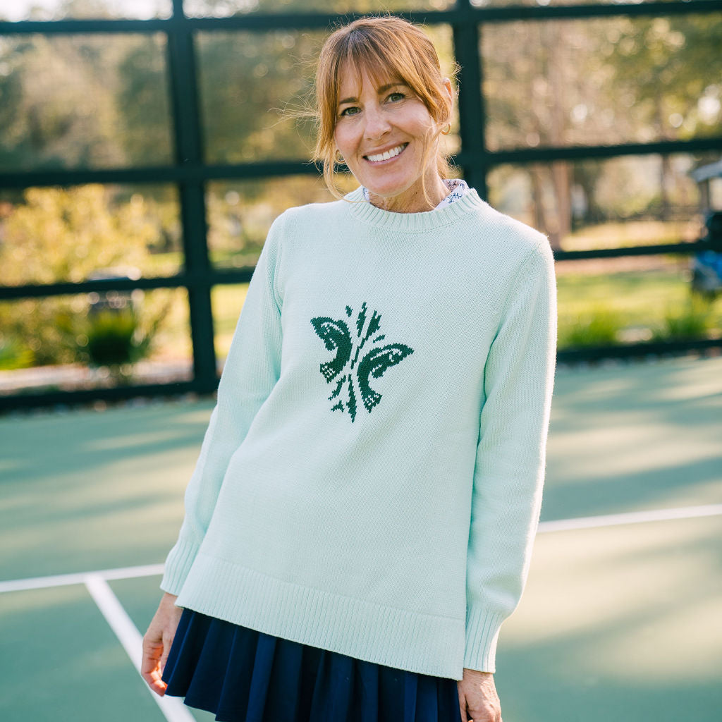 Kiawah River Cotton Sweater - Sky