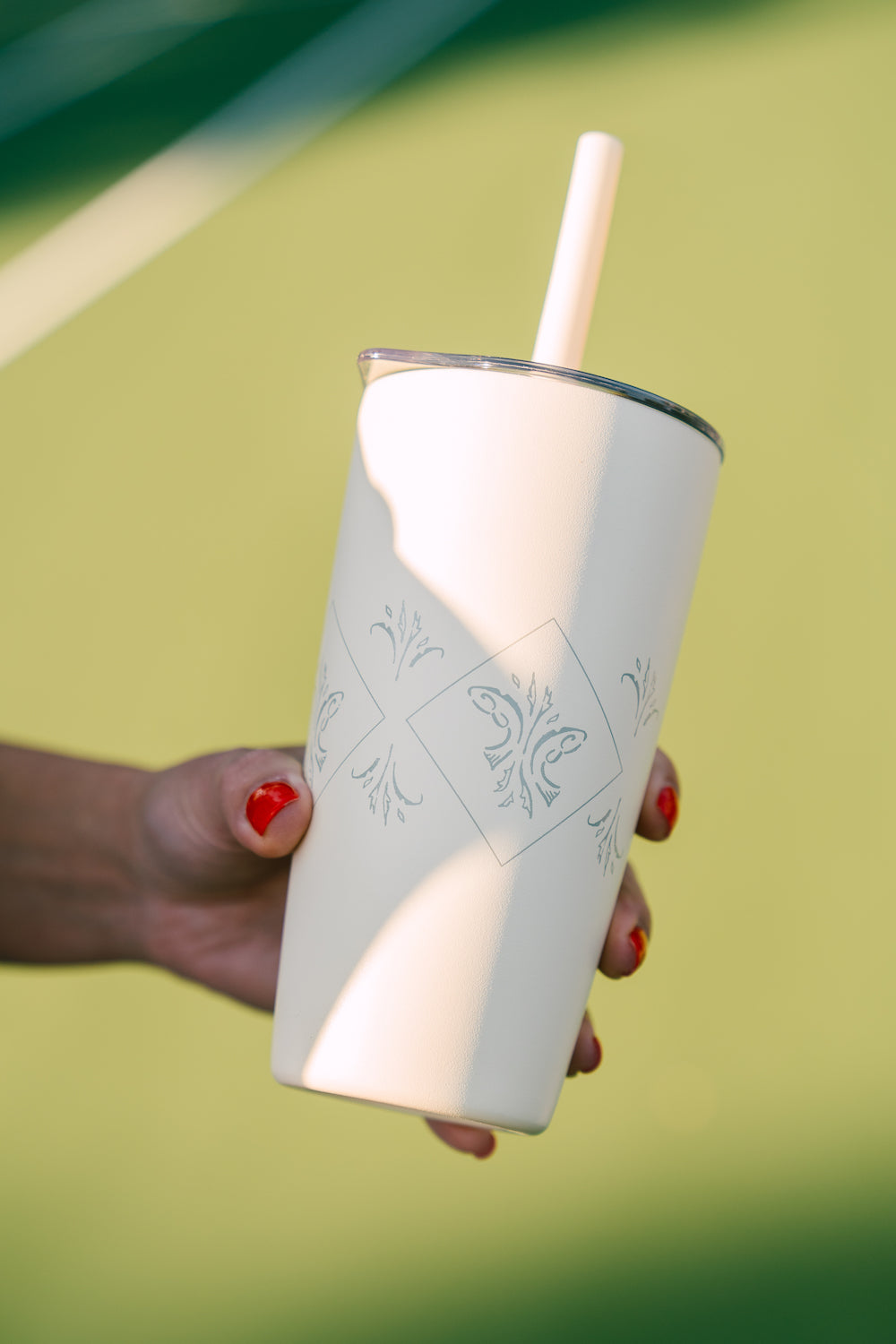 Straw Tumbler - Sandstone White