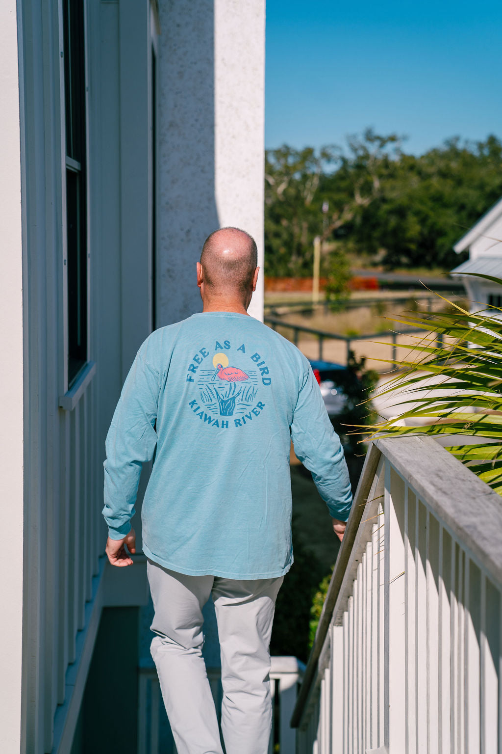 Free as a Bird Long Sleeve T-Shirt - Denim