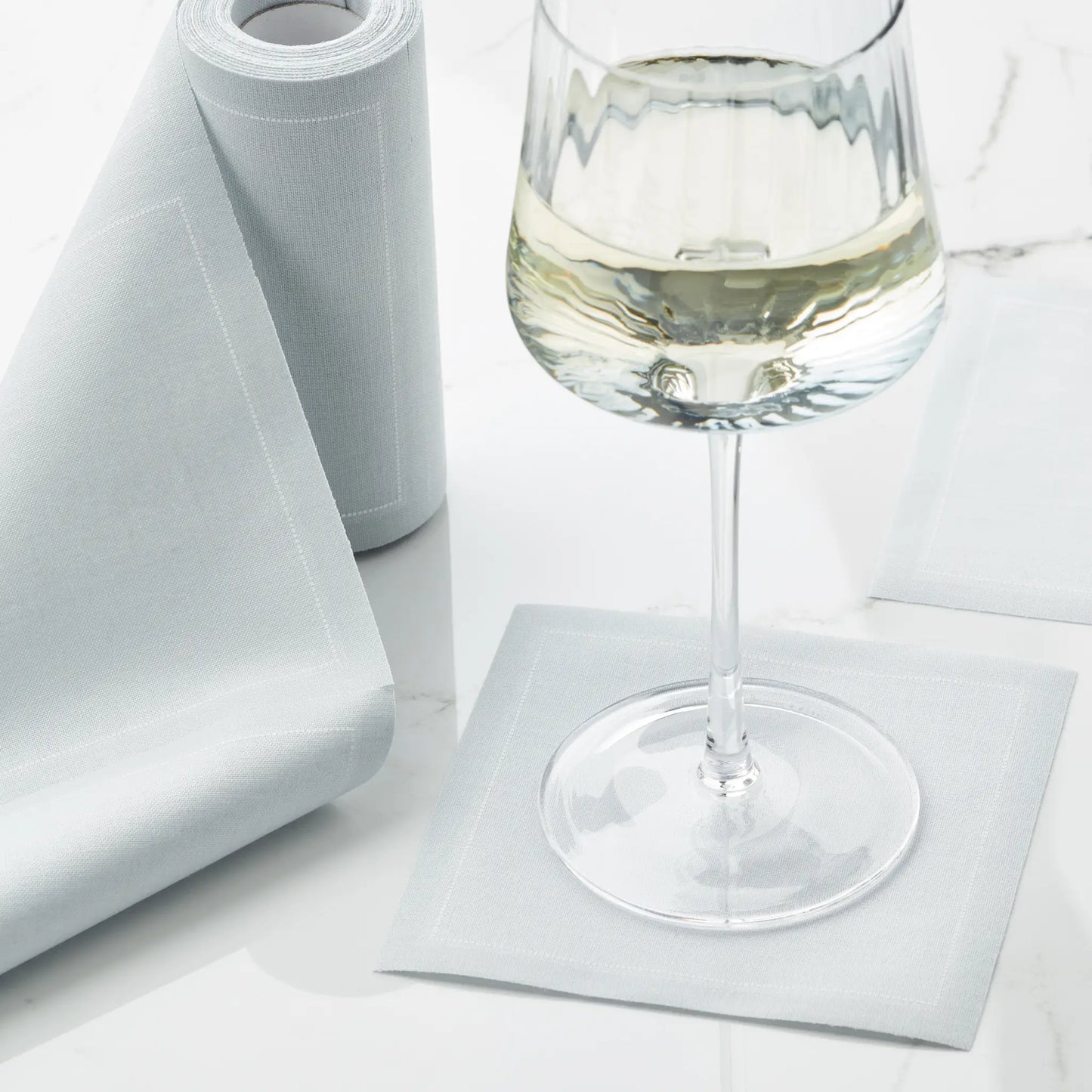 Pearl Gray Disposable Cocktail Napkins