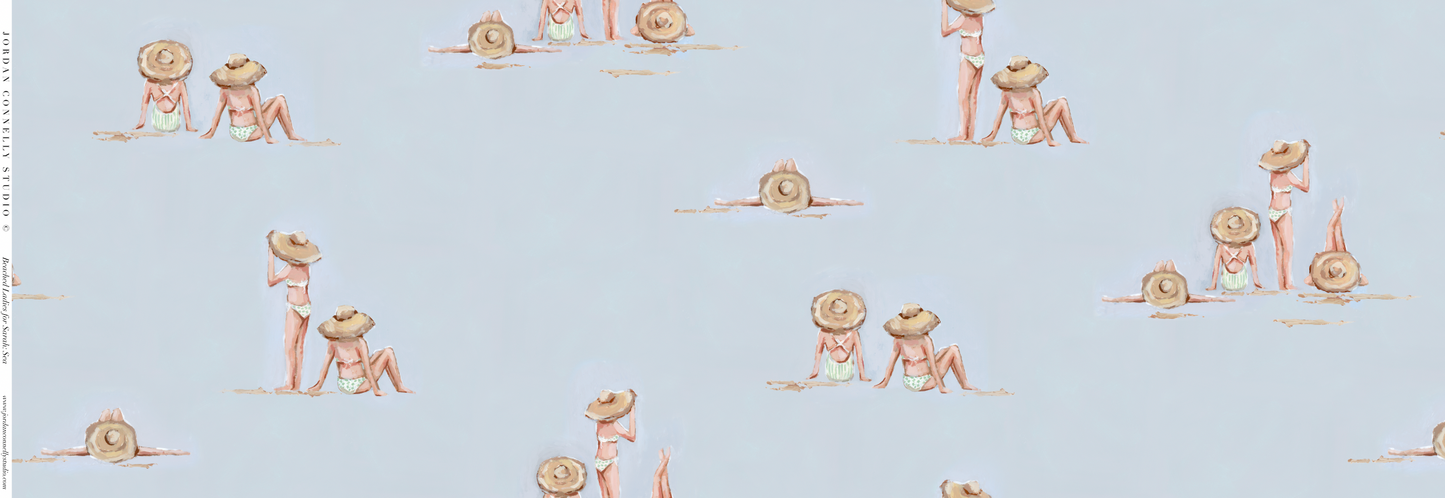 Beached Ladies in Sea Wallpaper