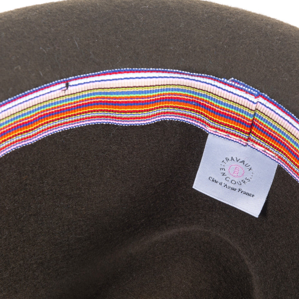 Leather Tie Felt Hat - Loden