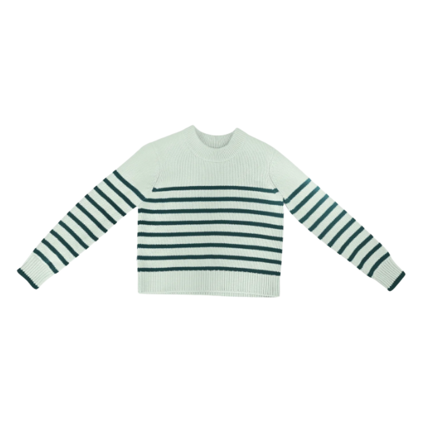 Saltwater Emerald Stripe Cotton Sweater