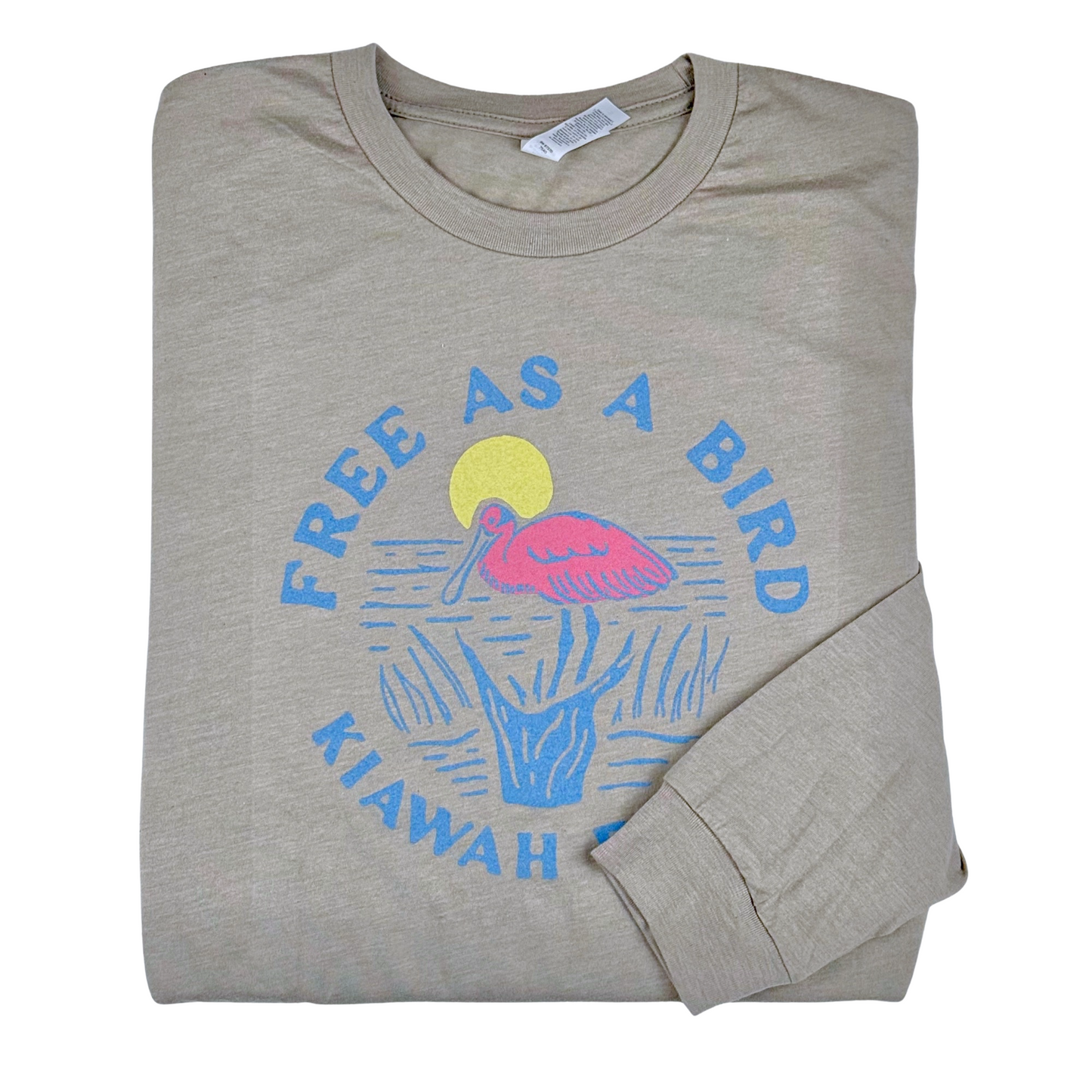 Free as a Bird Long Sleeve T-Shirt - Taupe