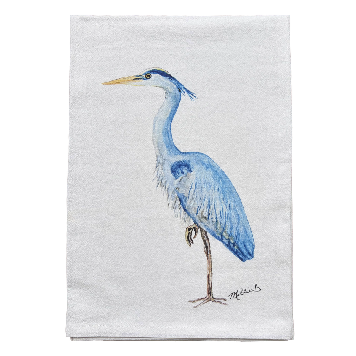 Tall Blue Heron Dish Towel