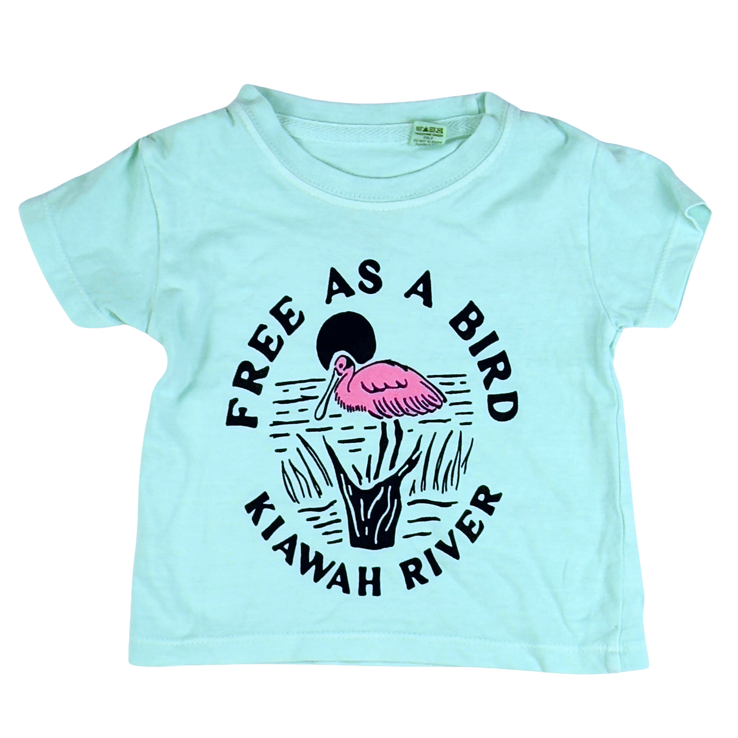 Infants Free as a Bird Spoonbill T-Shirt - Mint Green