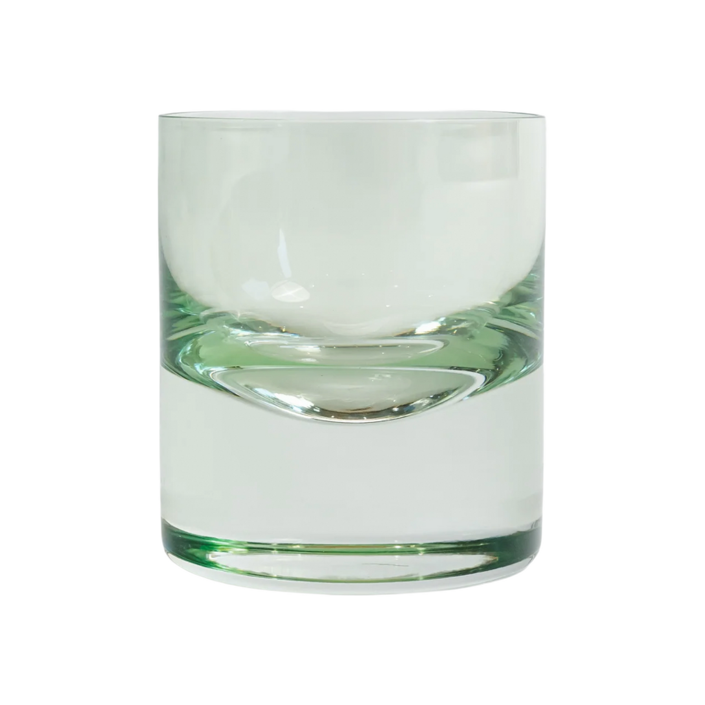 Hand-Blown Green Rocks Glasses | Set of 2