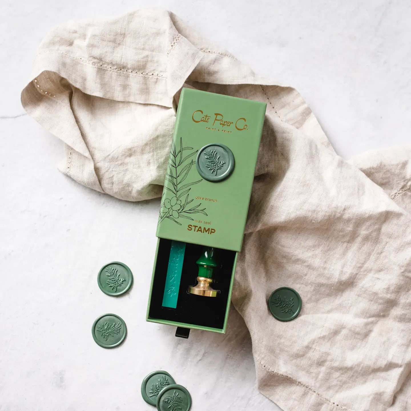 Wax Seal Stamp and Wax Stick Set | Olive Branch