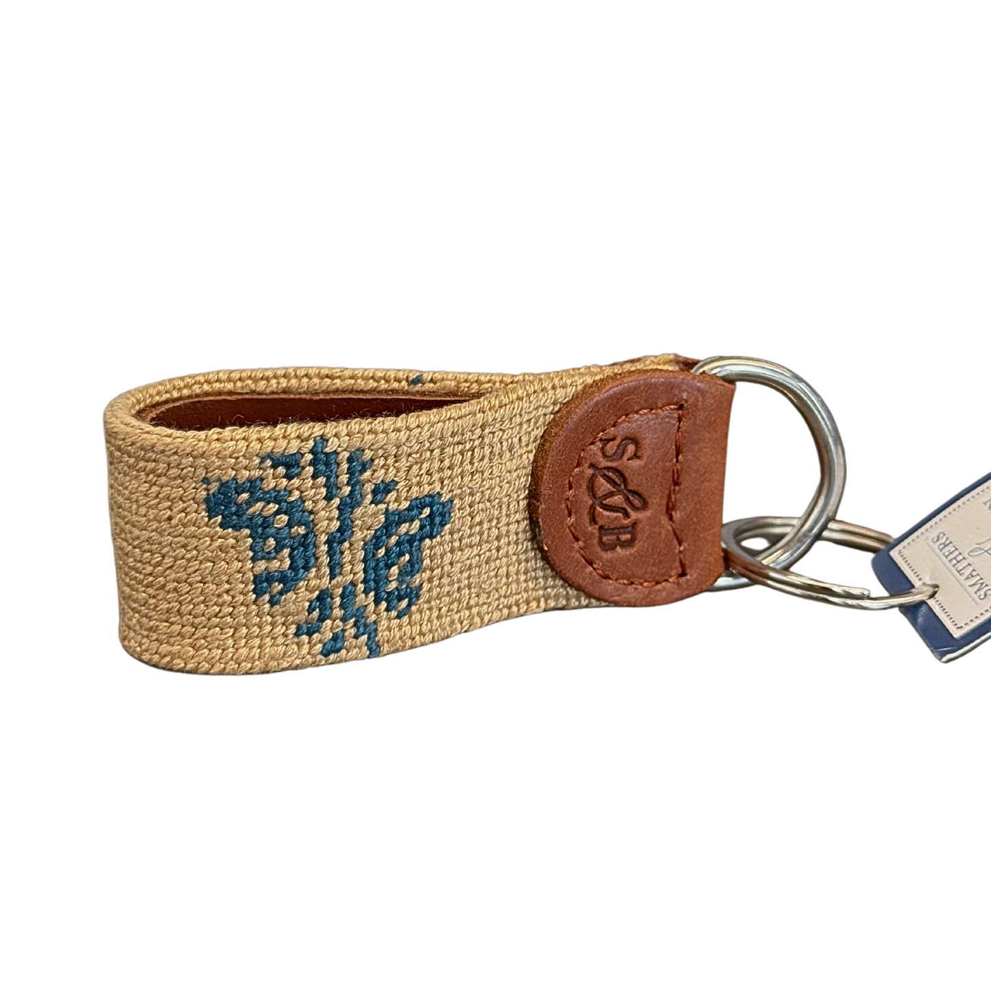 Kiawah River Needlepoint Key Fob