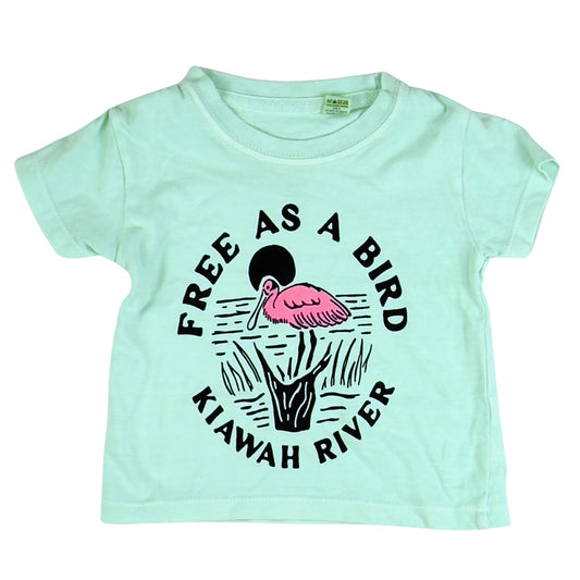Infants Free as a Bird Spoonbill T-Shirt - Mint Green