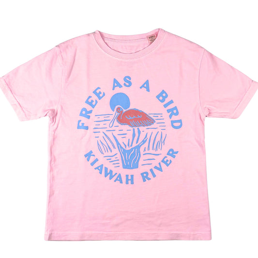 Children's Free as a Bird Spoonbill T-Shirt - Blush