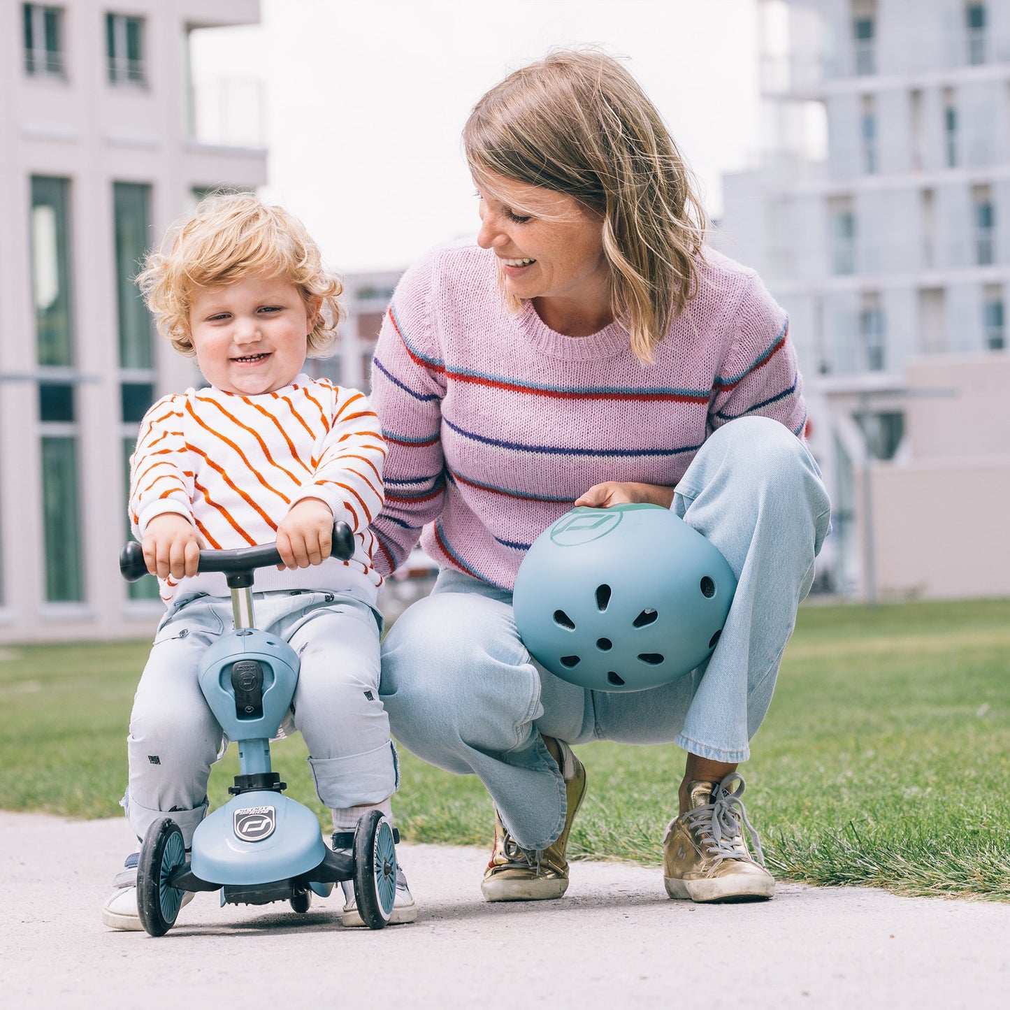 Baby Helmet in Steel – XXS Size for 1-3 Year Old