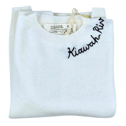 Women's Kiawah River Signature Cashmere Sweater - Off White