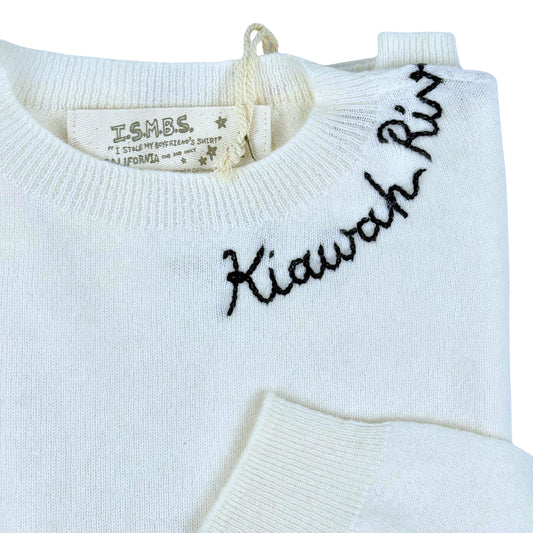Women's Kiawah River Signature Cashmere Sweater - Off White