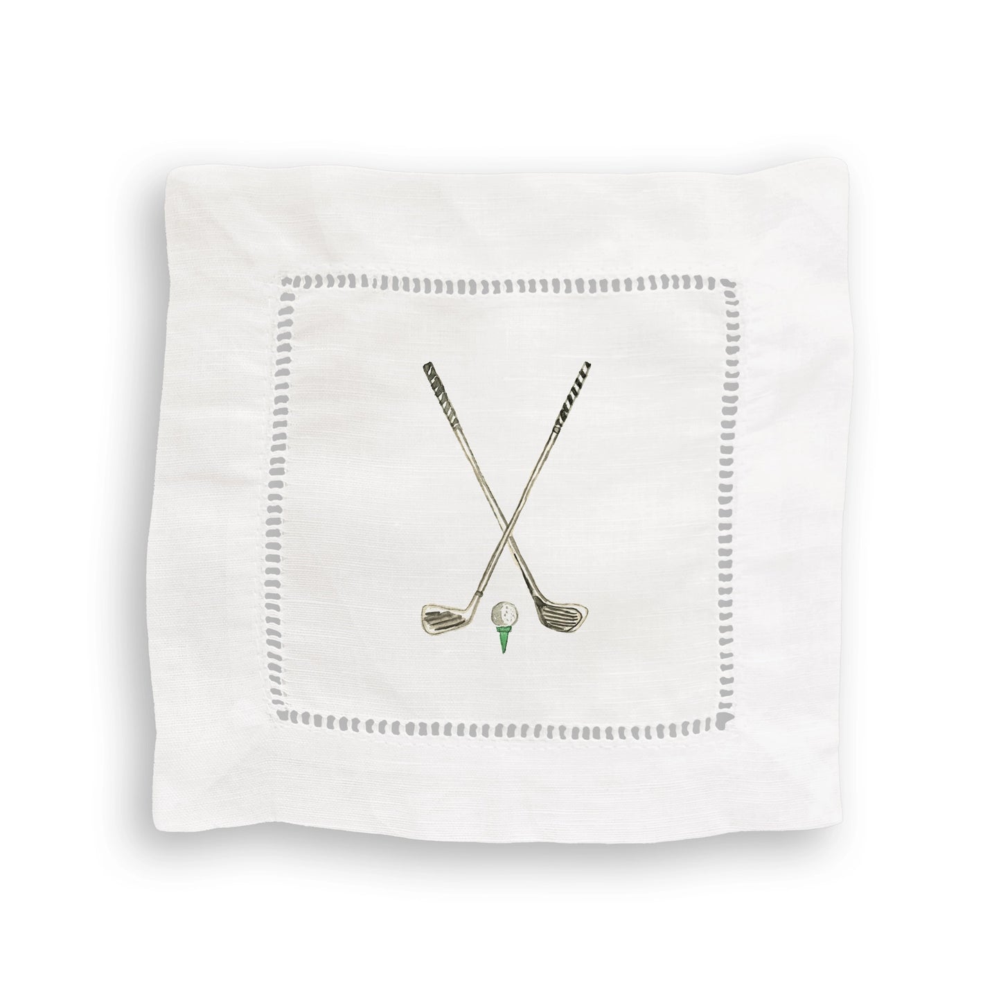 Masters Golf Tournament Augusta Mixed Linen Cocktail Napkin Set