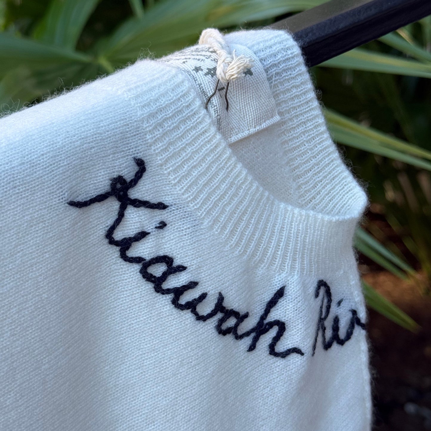 Women's Kiawah River Signature Cashmere Sweater - Off White