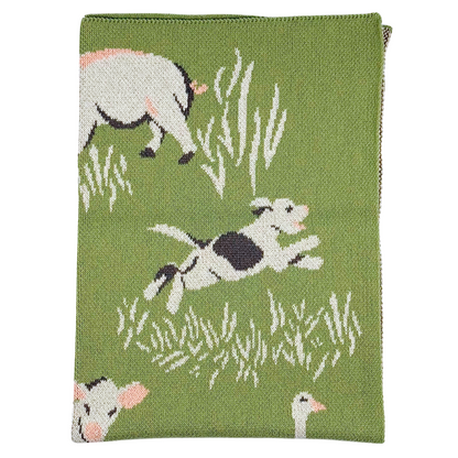 Baby Blanket in Farm Green