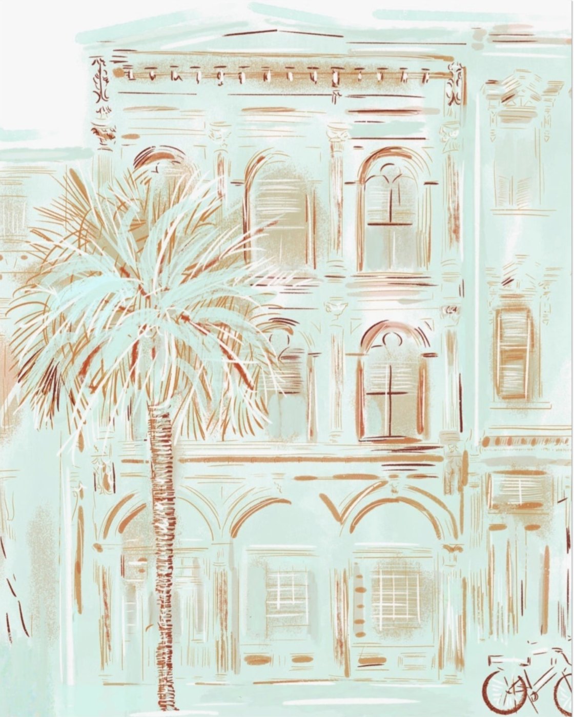 CHARLESTON IN MINT - Art Print