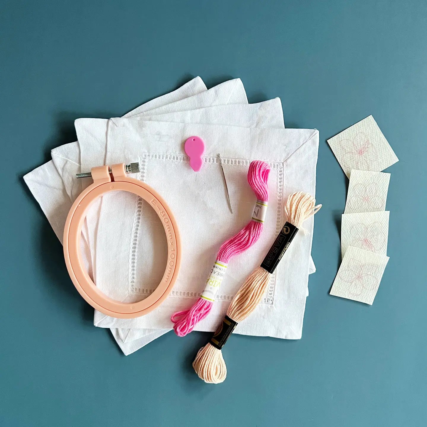 Cherry Blossom Napkins Embroidery Kit