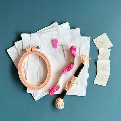 Cherry Blossom Napkins Embroidery Kit