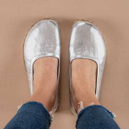 Women's Silver Barefoot Ballet Flats