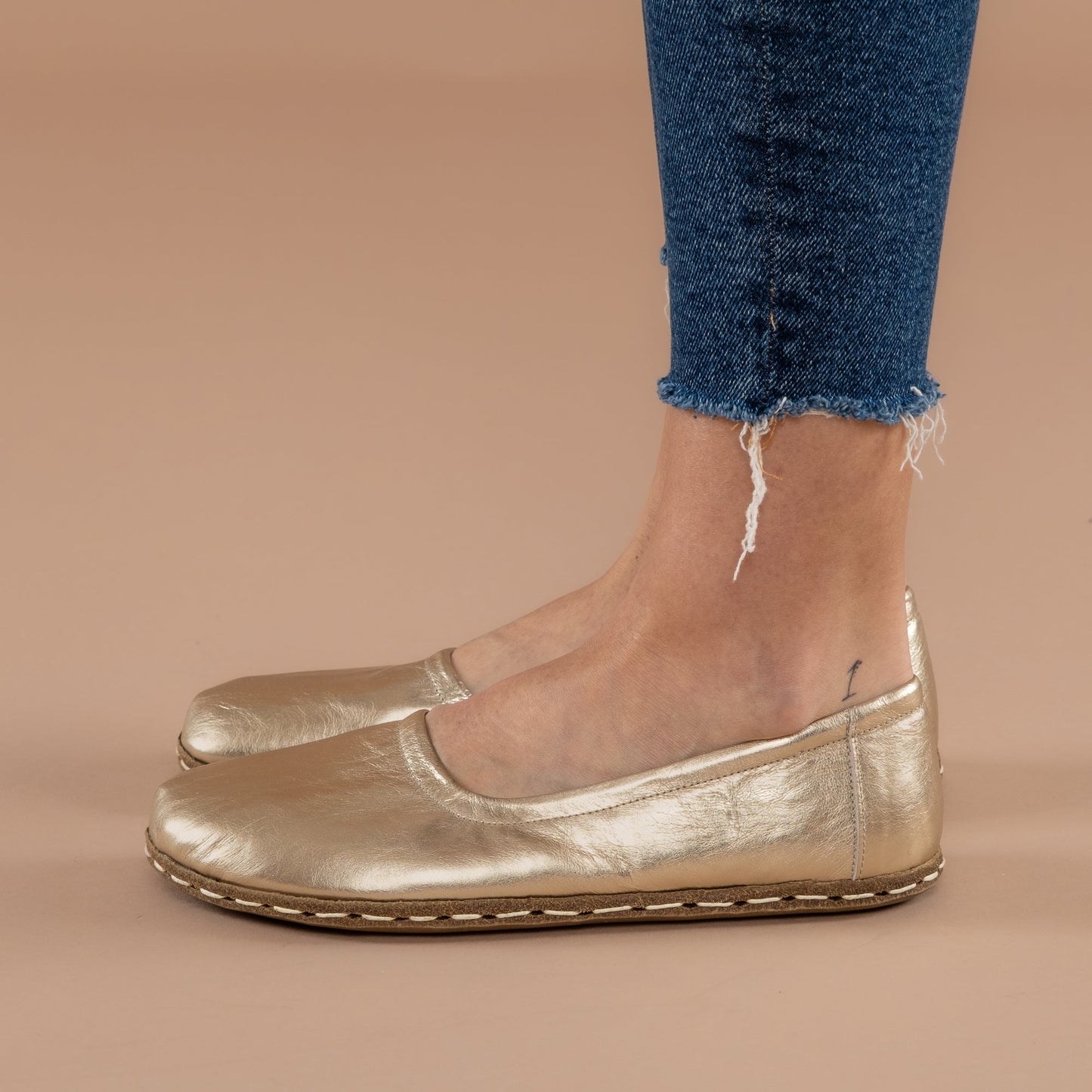 Women's Gold Barefoot Ballet Flats
