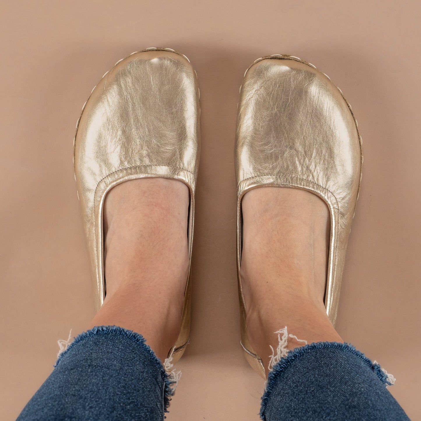 Women's Gold Barefoot Ballet Flats