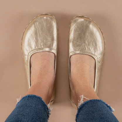 Women's Gold Barefoot Ballet Flats