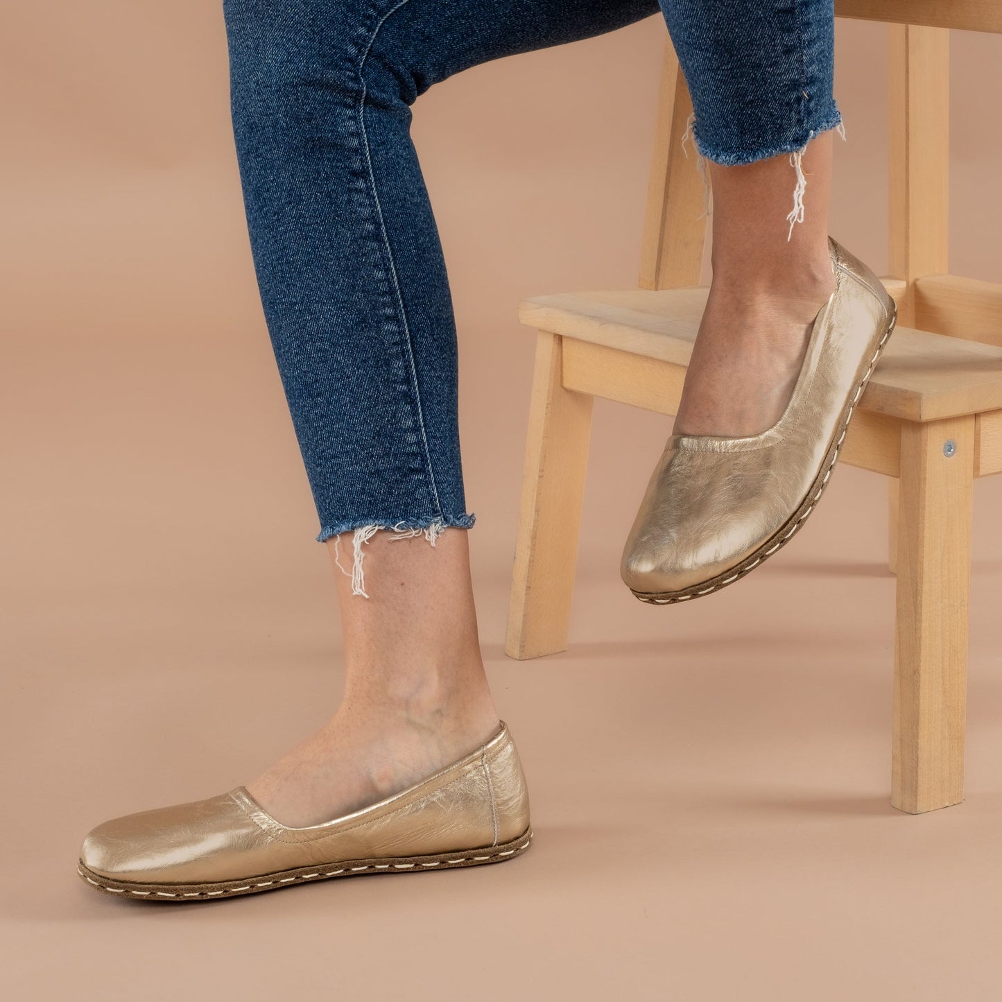 Women's Gold Barefoot Ballet Flats