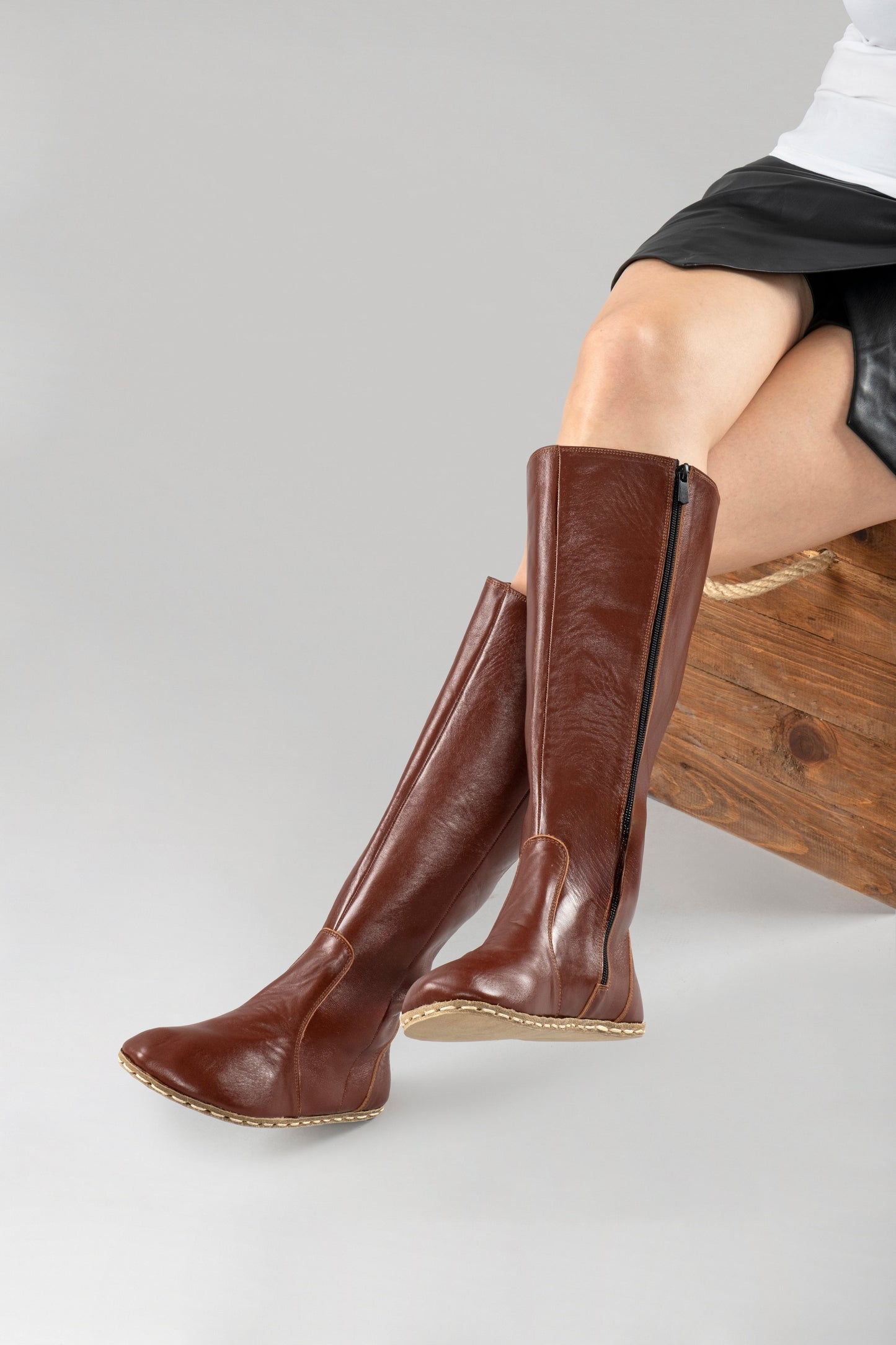 Women's Peru Brown Barefoot Knee High Boots