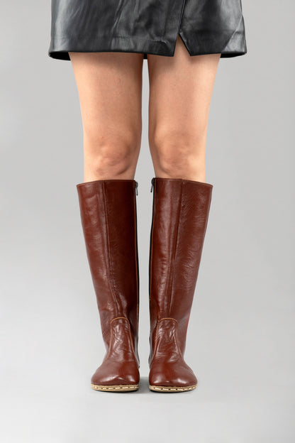 Women's Peru Brown Barefoot Knee High Boots