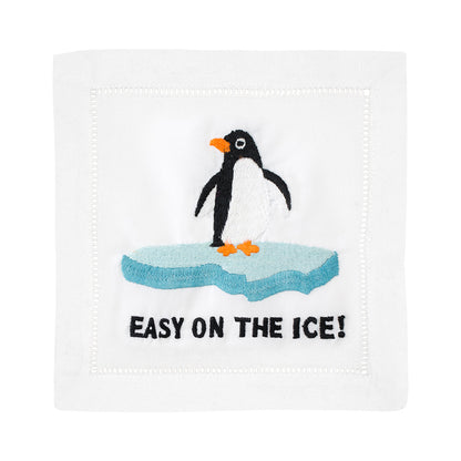 Easy On The Ice Cocktail Napkins