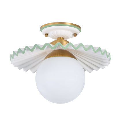 Fancy Ruffle Flushmount