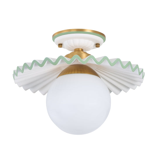 Fancy Ruffle Flushmount