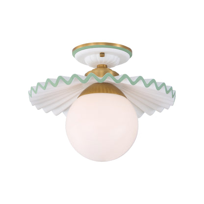 Fancy Ruffle Flushmount