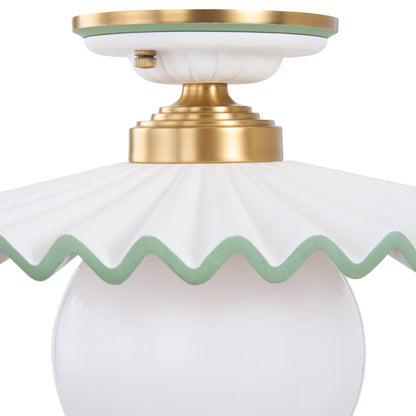 Fancy Ruffle Flushmount