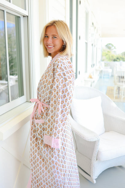 Bathrobe in Spring Sorbet - Long