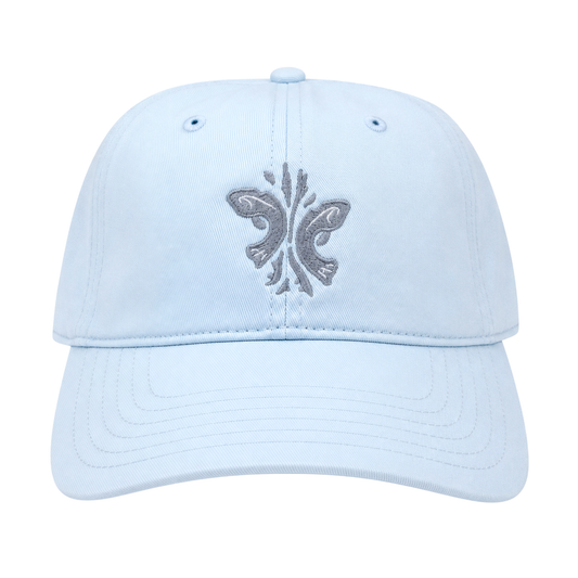 Classic Hat with Fish – Powder Blue