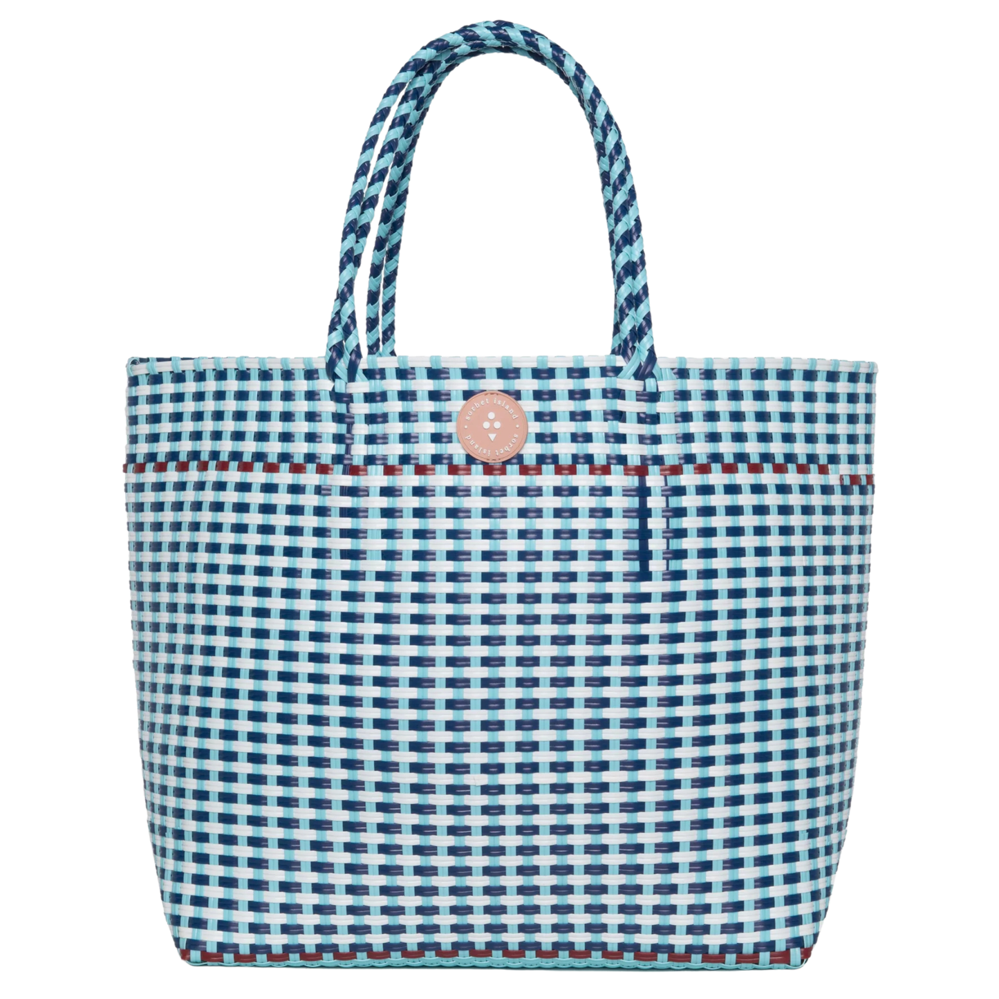 Woven Tote Bag – Light Blue
