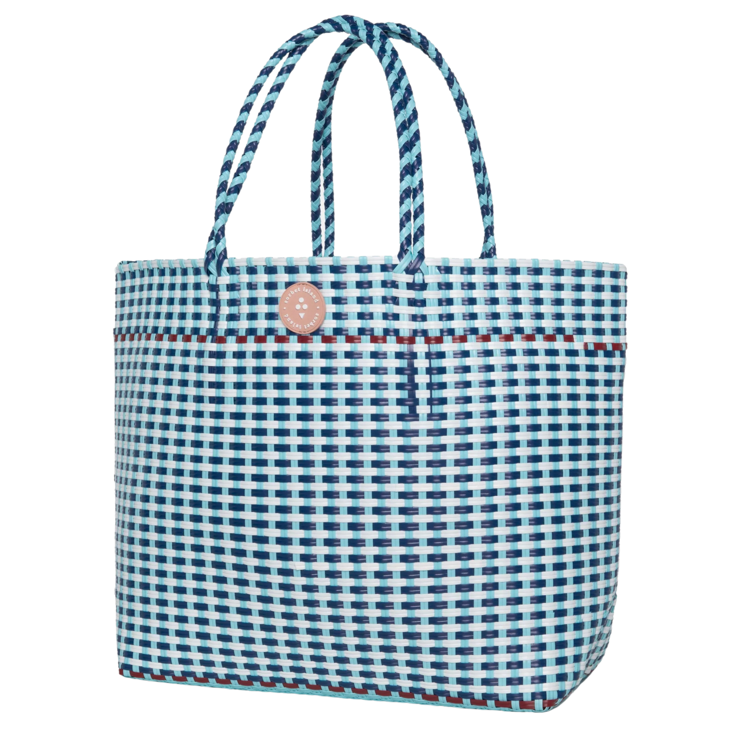 Woven Tote Bag – Light Blue