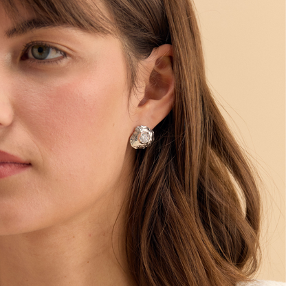 Cannonborough Rhodium Plated Stud Earring